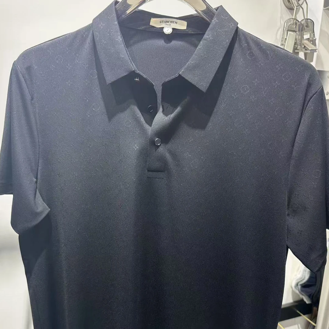 薄款夏季短袖商务休闲提花Polo衫休闲男装针织polo