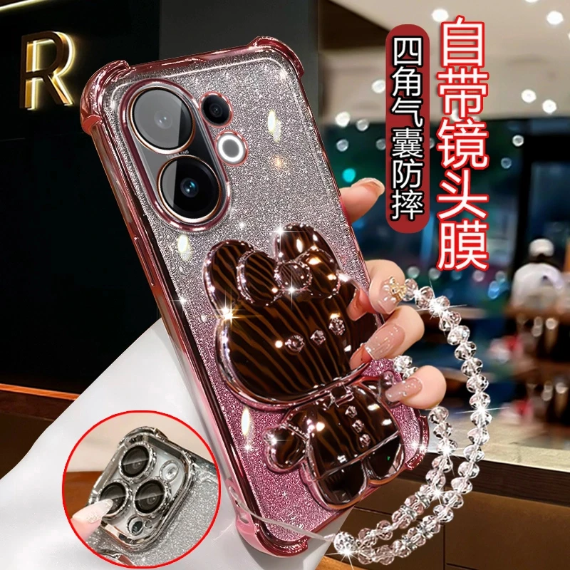 适用新款vivos30手机壳镜头膜镜子支架V2464A全包边框VIVOS30软壳