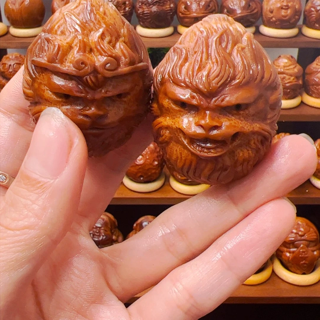 橄榄核手串繁**叶悟空一对