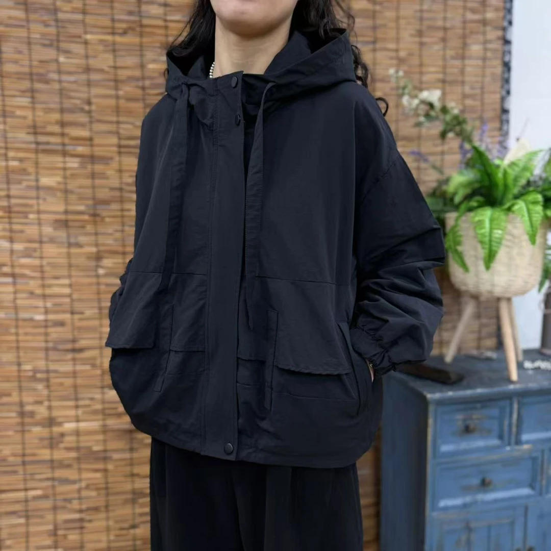 8779新款春季休闲减龄显瘦气质连帽长袖外套