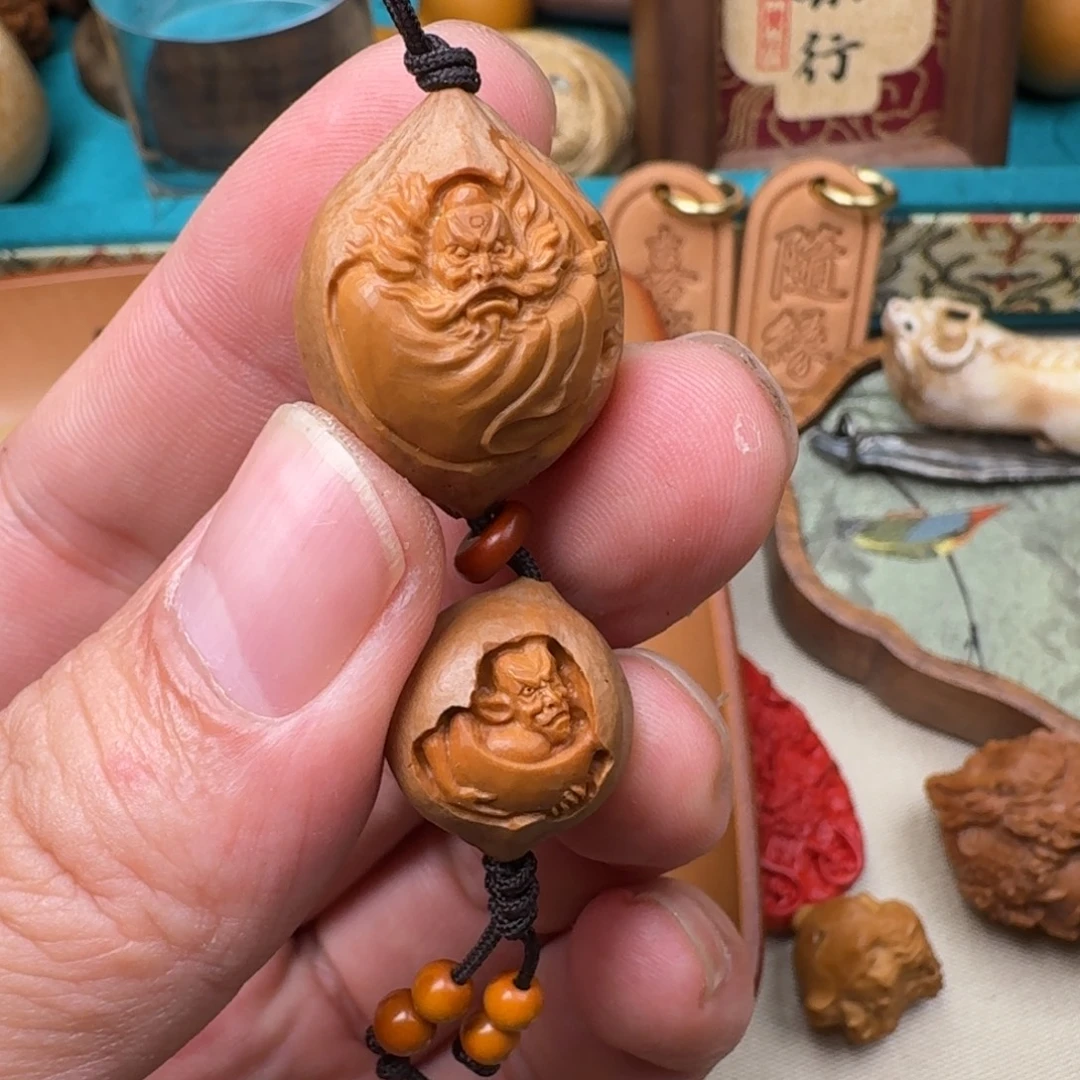橄榄核吊坠核潮核雕作品