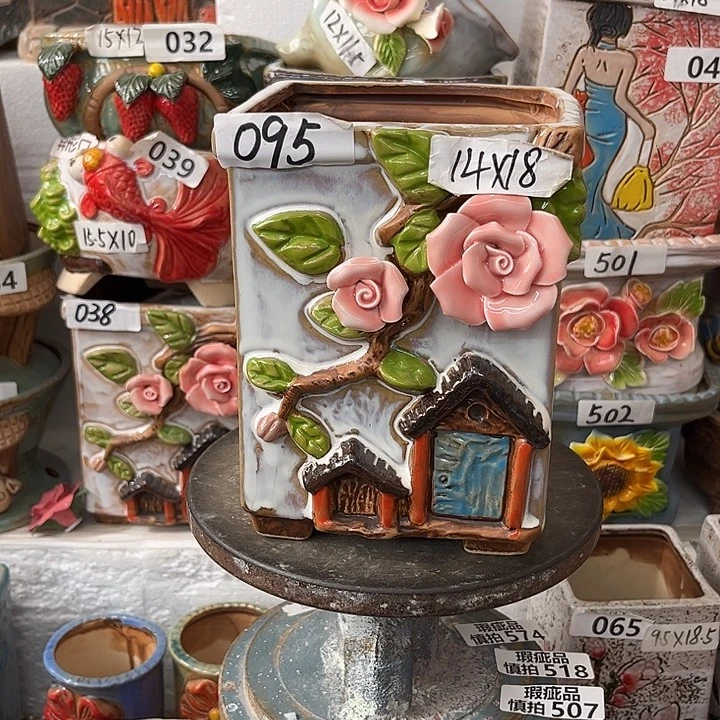 粗陶材质多肉花盆