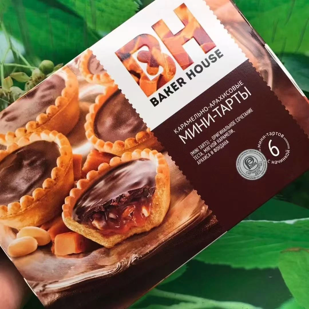 俄罗斯原装进口BH小蛋糕花色夹心甜品零食