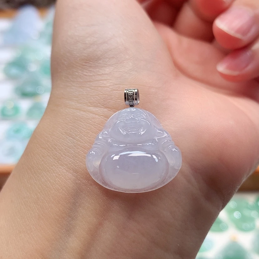 【闪购商品】翡翠18K金镶嵌吊坠(赠链)