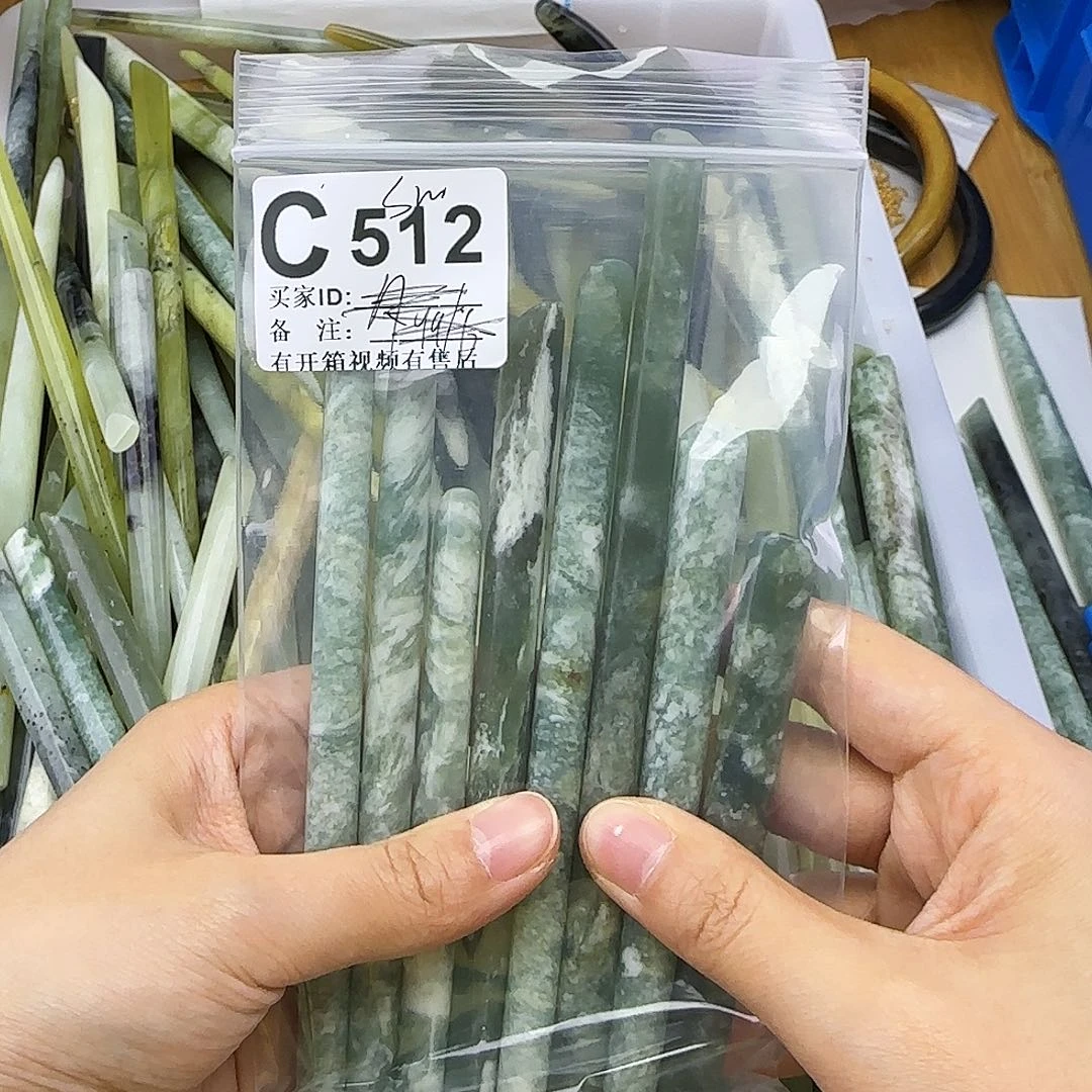 蛇纹石玉发饰合金S**T