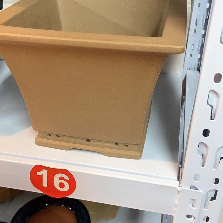 紫砂花盆金*青灰泥四方