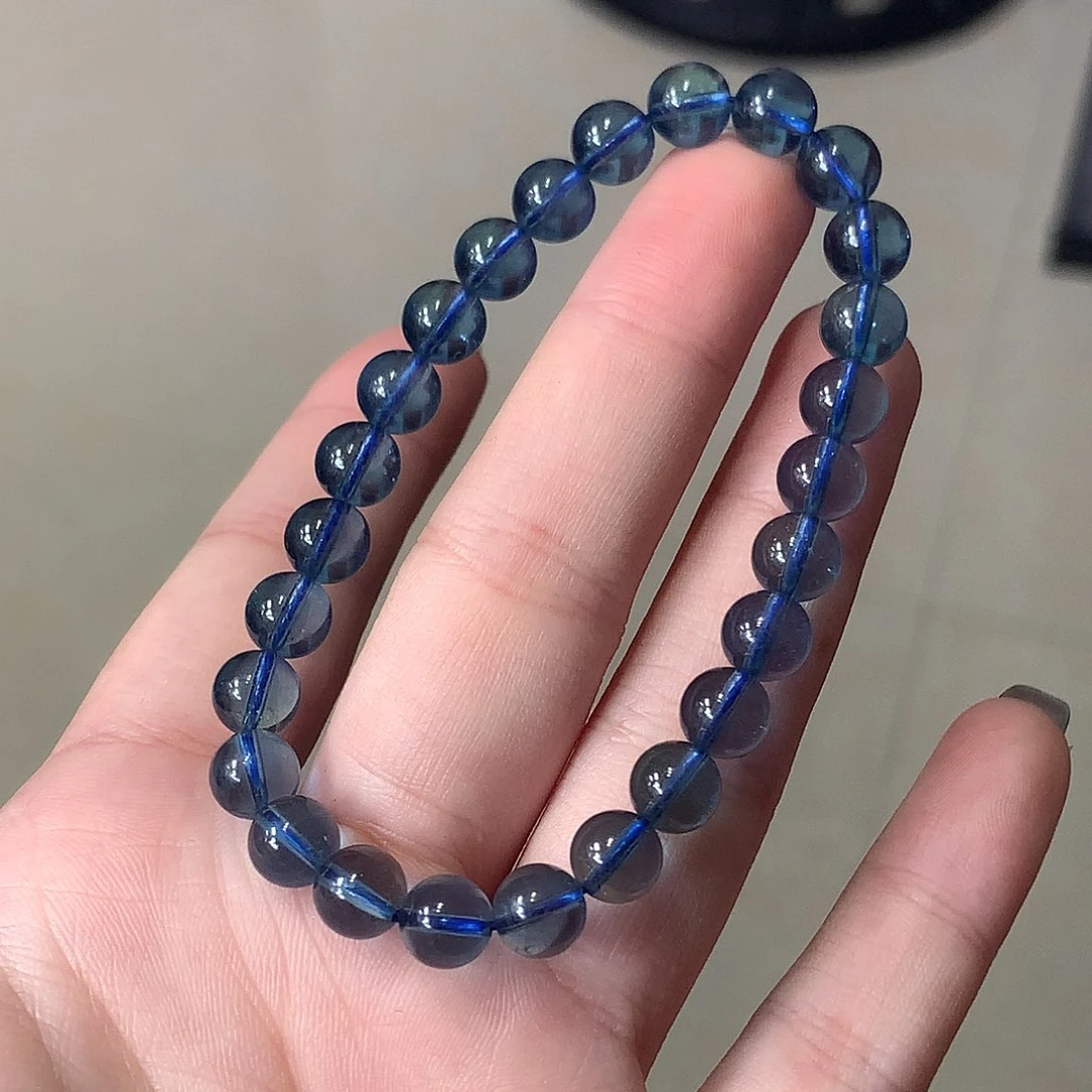 未镶嵌手串海蓝宝石魔鬼蓝6.8m【700元】要拍7件