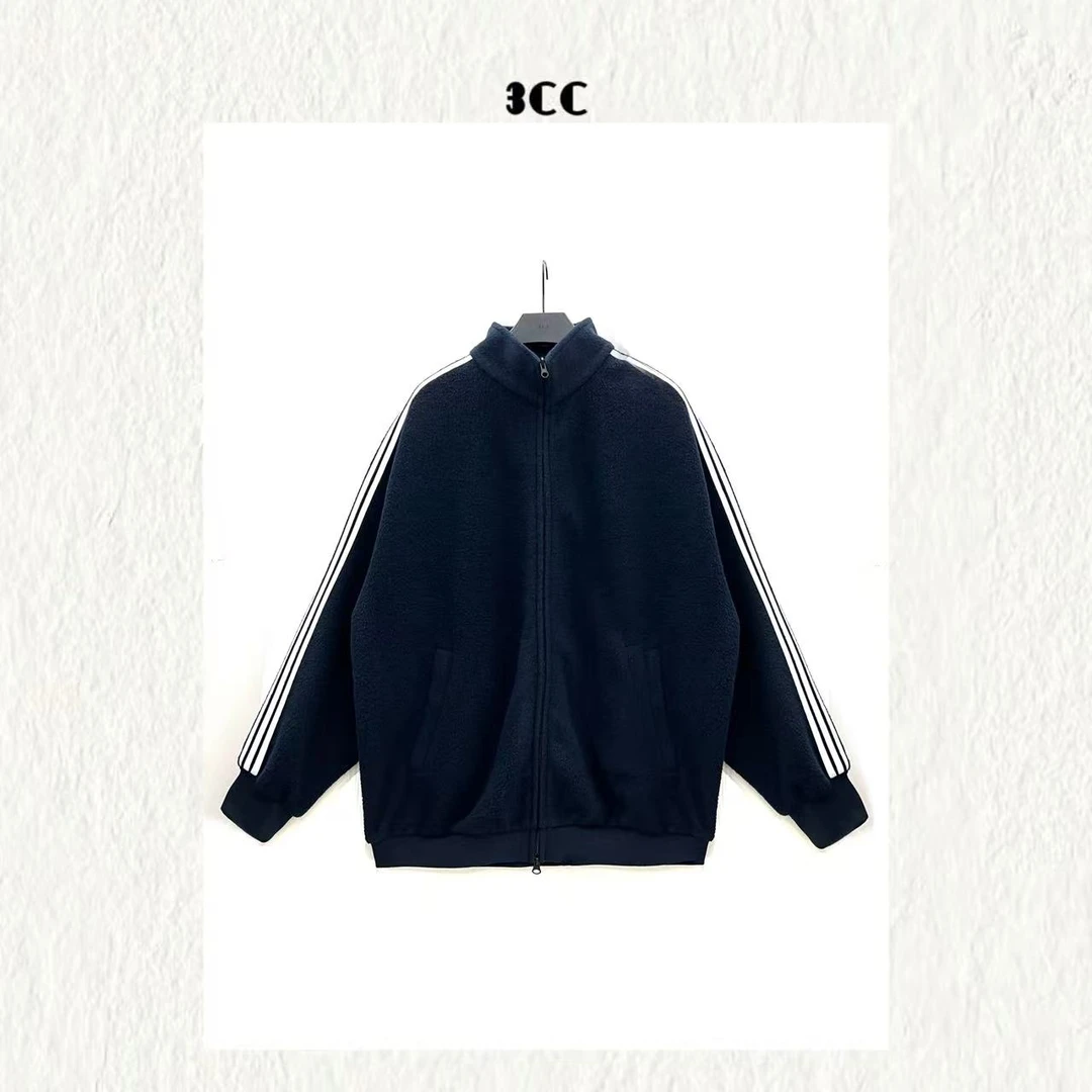 3CC【日日穿羊毛外套】经典三道杠温暖传递质感羊毛暖绒外套ZC 1060