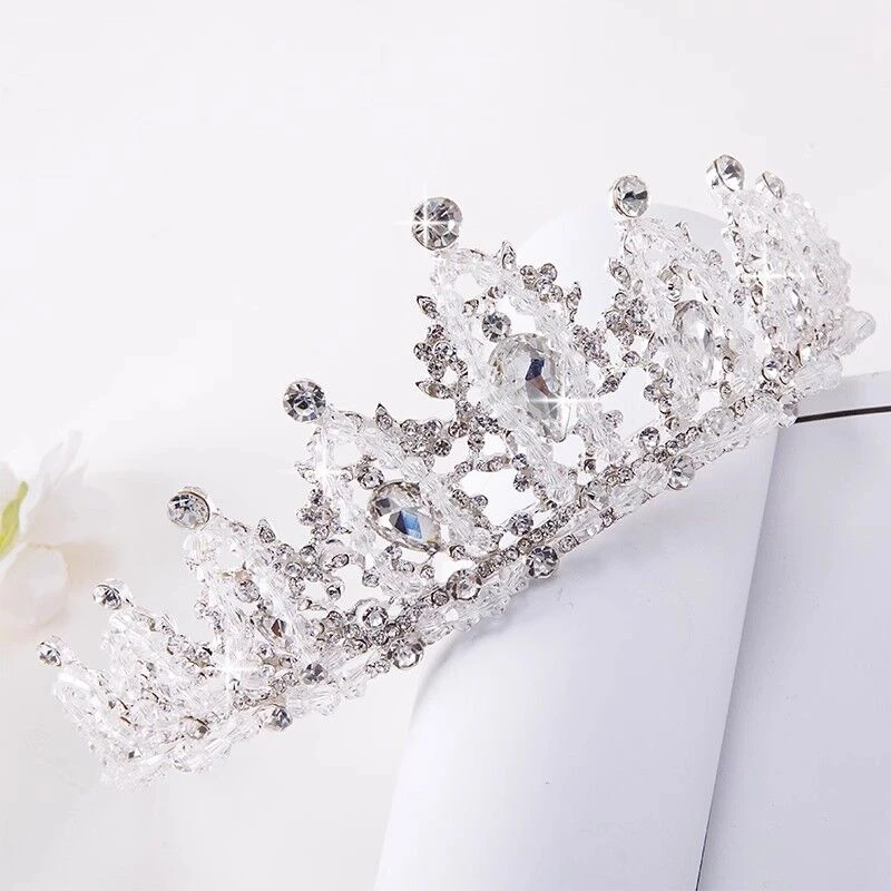 儿童皇冠头饰女童公主王冠水晶发箍发卡小朋友生日演出礼服配饰女
