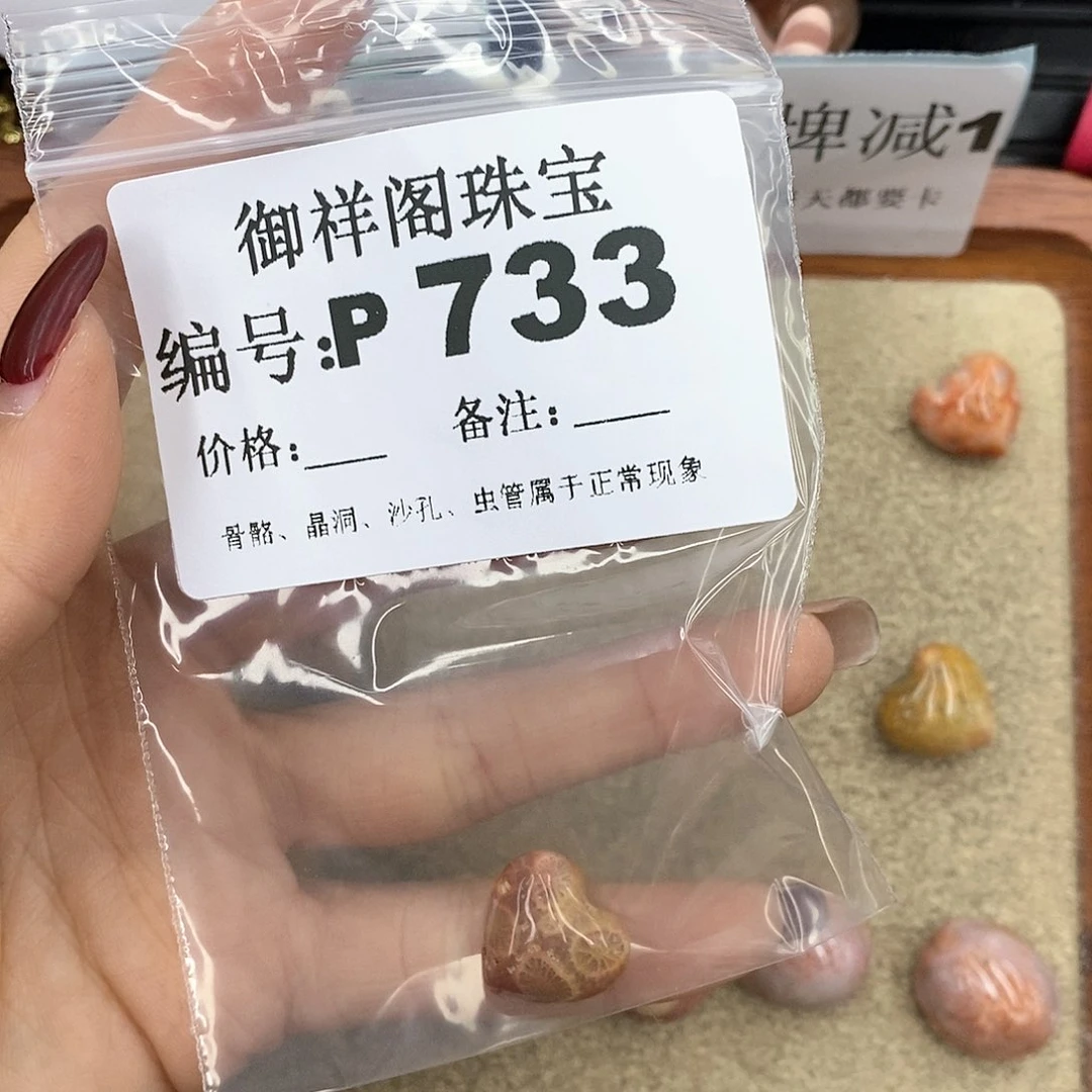 硅化珊瑚（珊瑚玉）P未镶嵌弥*