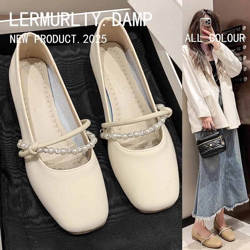 晚晚风温柔鞋女2025新款夏季玛丽珍国潮鞋子配裙子软底孕妇鞋