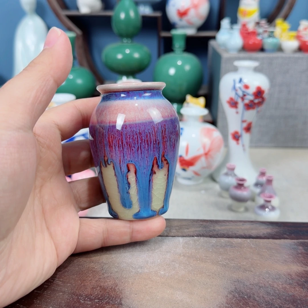 陶瓷手工小花器摆件