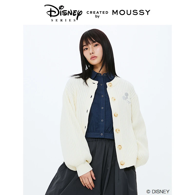 【商场同款新品】moussy迪士尼联名甜美日系针织开衫010ISY70-6311