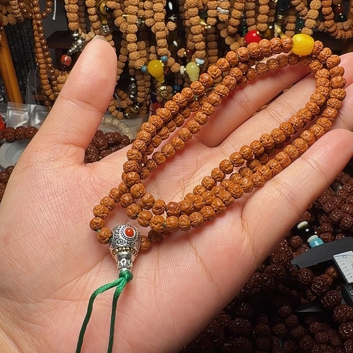 上***进金刚菩提吊坠5mm三日红五爪金龙佛手