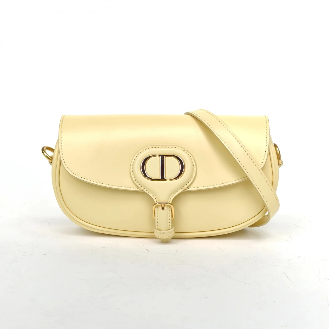 95新 DIOR/迪奥 黑黑 Bobby East-West 21 黄色 金扣 2021