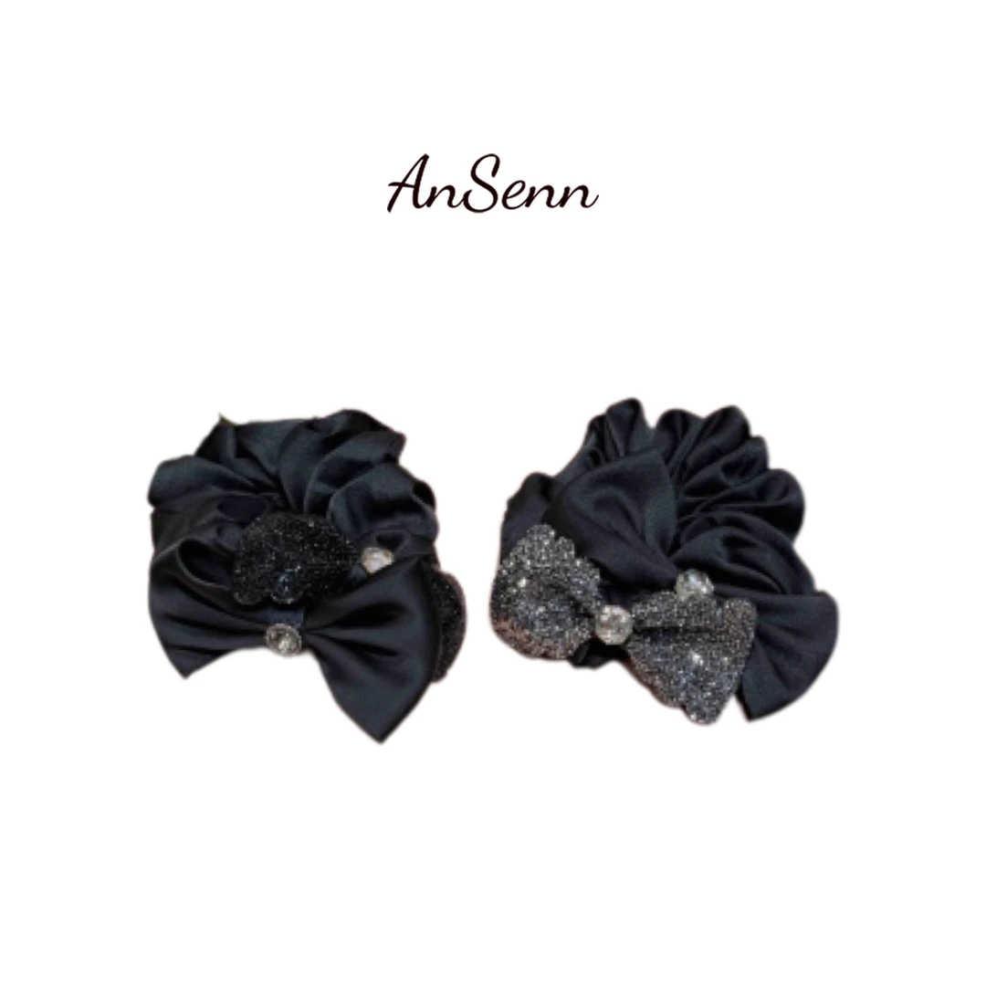 气质减龄双蝴蝶结发圈高弹发绳皮筋网红百搭丸子头半扎发头绳饰品