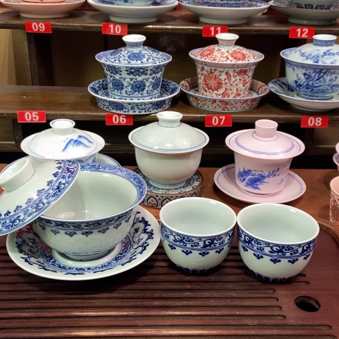 景德镇陶瓷工艺品三件套