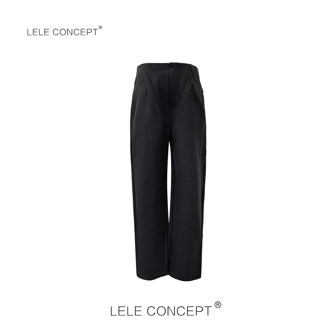 LELE CONCEPT丨春款舒适显瘦罗马小神裤高腰设计师K0344