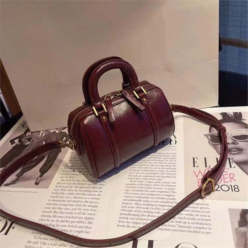 【熹仕】红/黑/棕设计师款枕头包