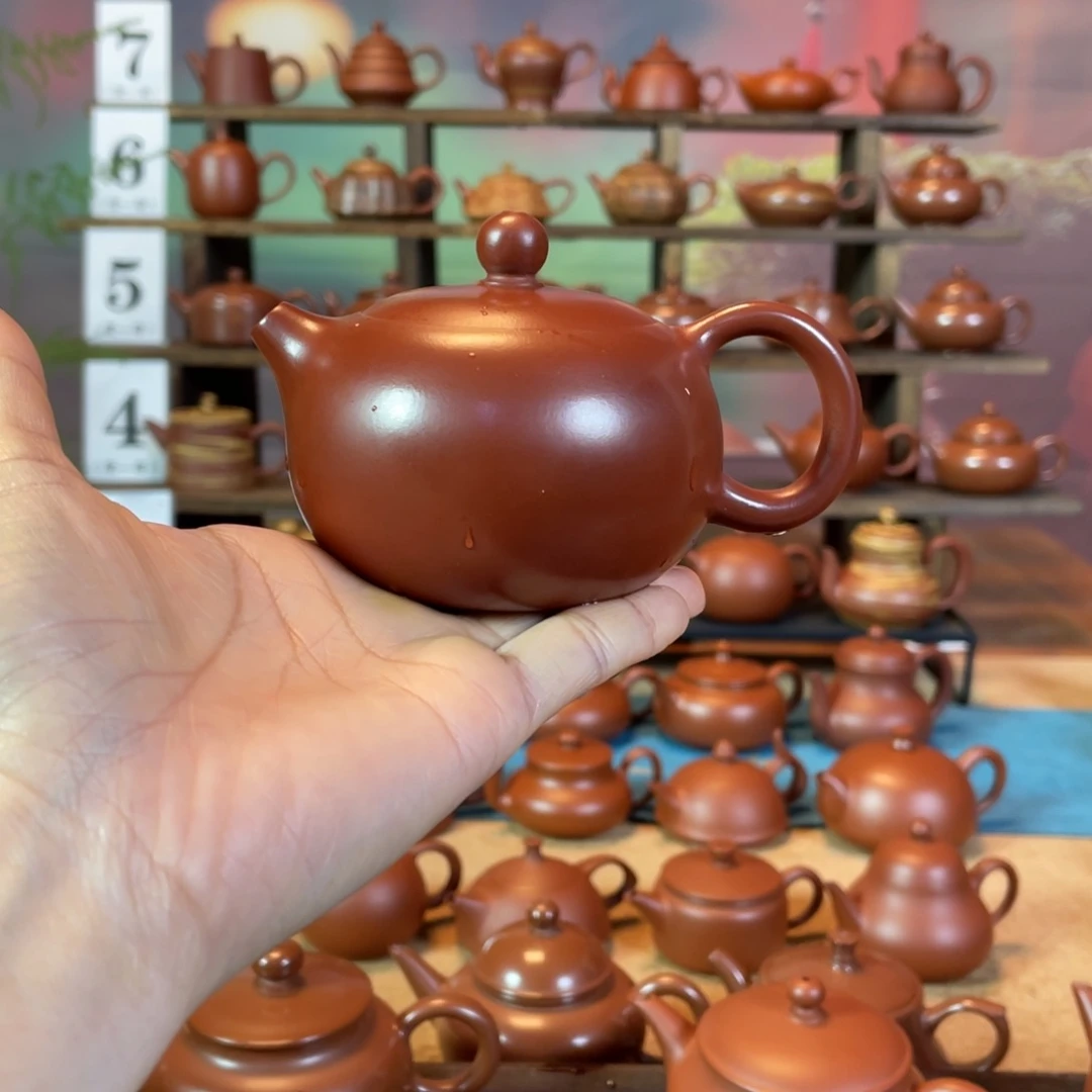 茶壶紫砂大****8潮州手工手拉朱泥西施壶