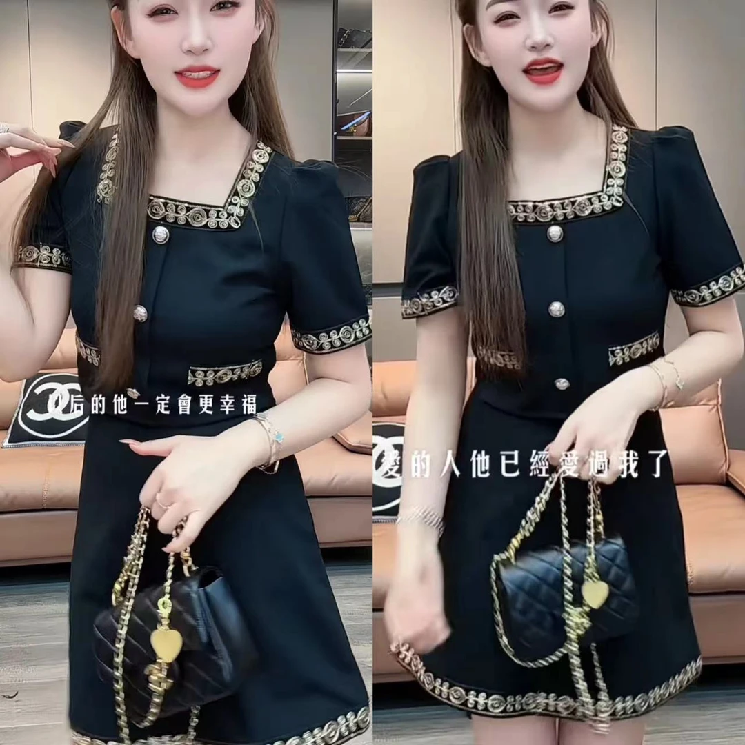 气质夏季小香风时尚法式套装