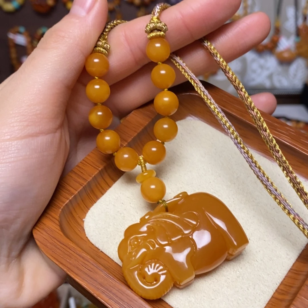 【闪购商品】蜜蜡颈饰未镶嵌项链