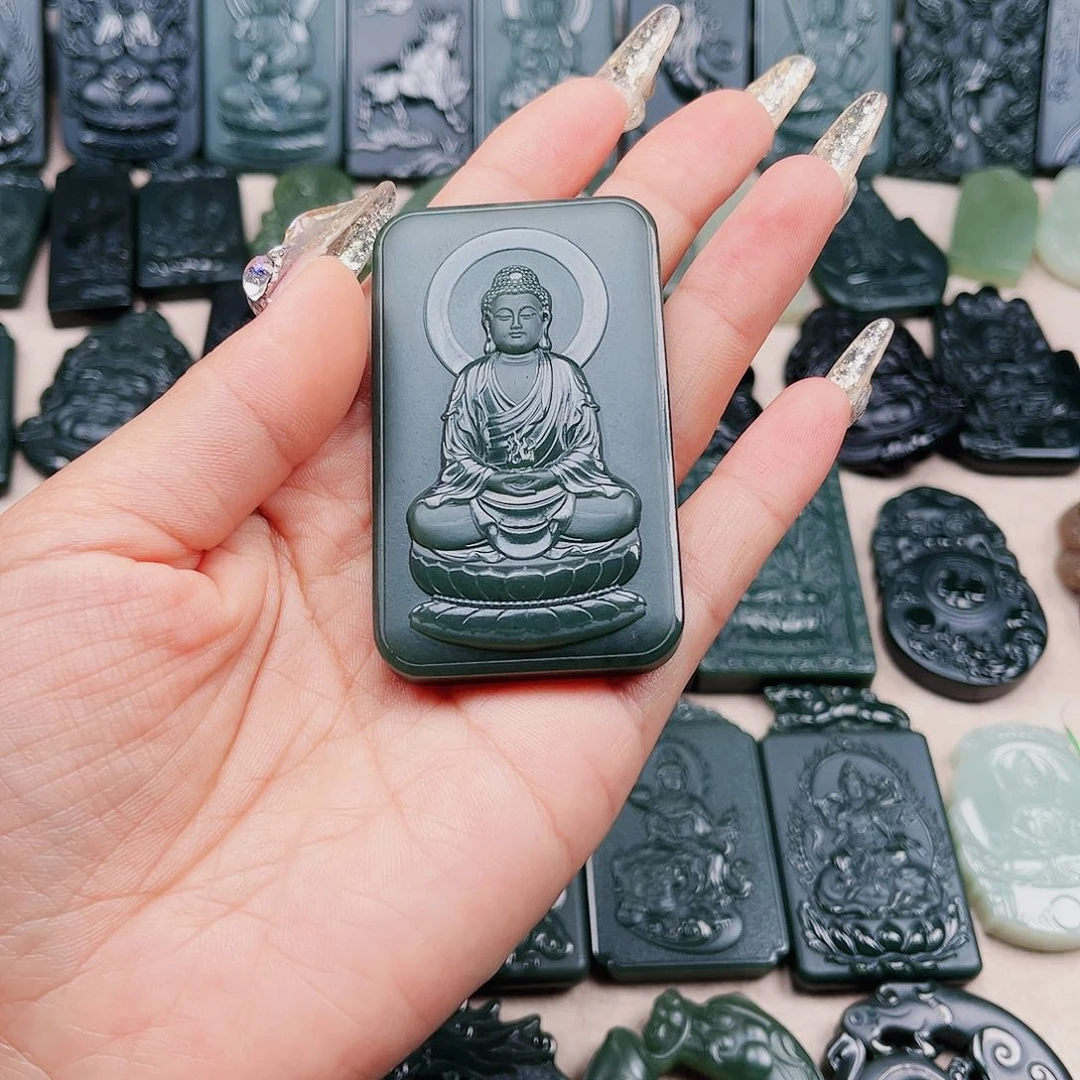 和田玉未镶嵌颈饰远*