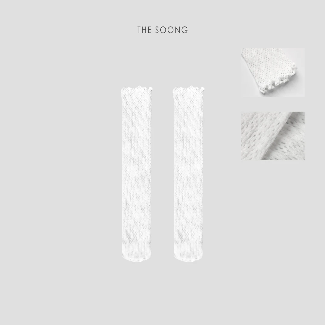THESOONG|夏日薄款镂空蕾丝花边百搭中筒堆堆袜子HWZB6681