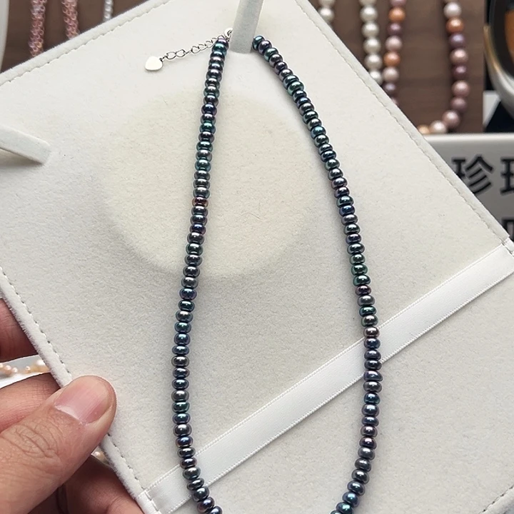 淡水珍珠颈饰钛钢