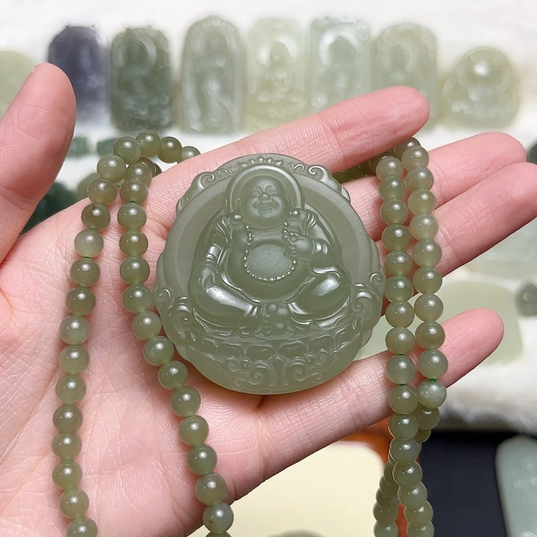 無***詺和田玉未镶嵌颈饰