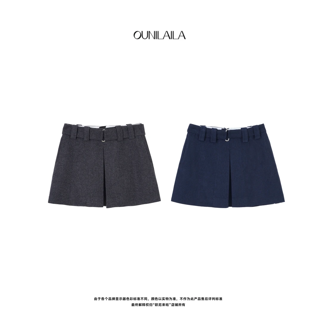 欧尼家【星轨裙】小众设计师款高定系列 / 秋冬厚款尼感短裙BQ7338N