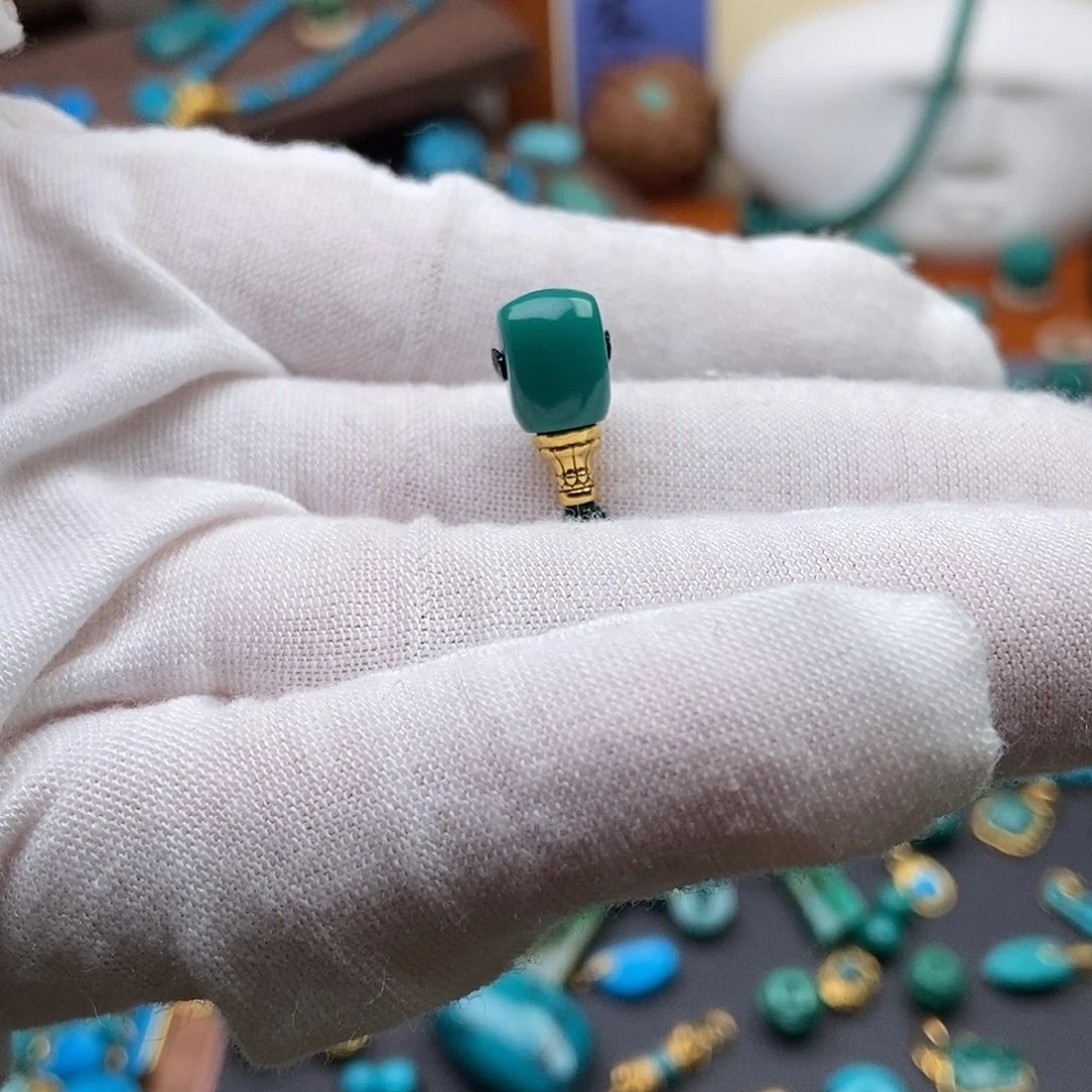 绿松石18K金镶嵌绿松石配饰h