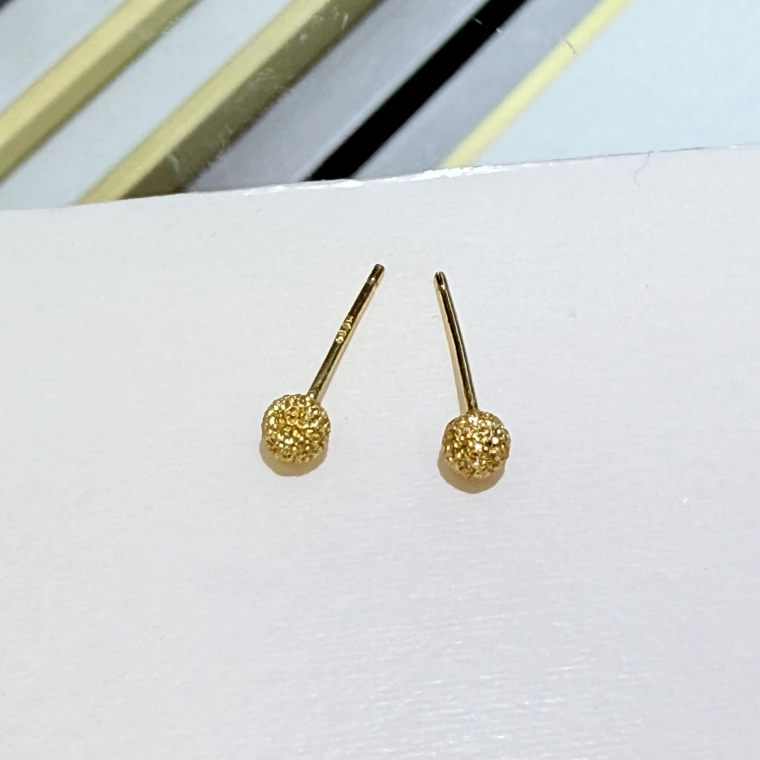 足银耳饰 【老板娘珠宝专享】足银卡4mm耳钉直针 多样性发一对