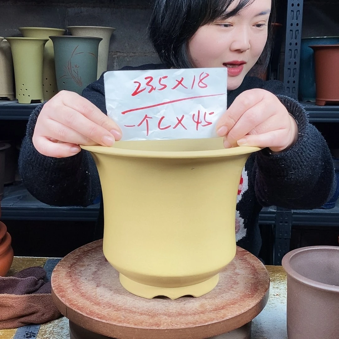 紫砂一只紫砂花盆CX45