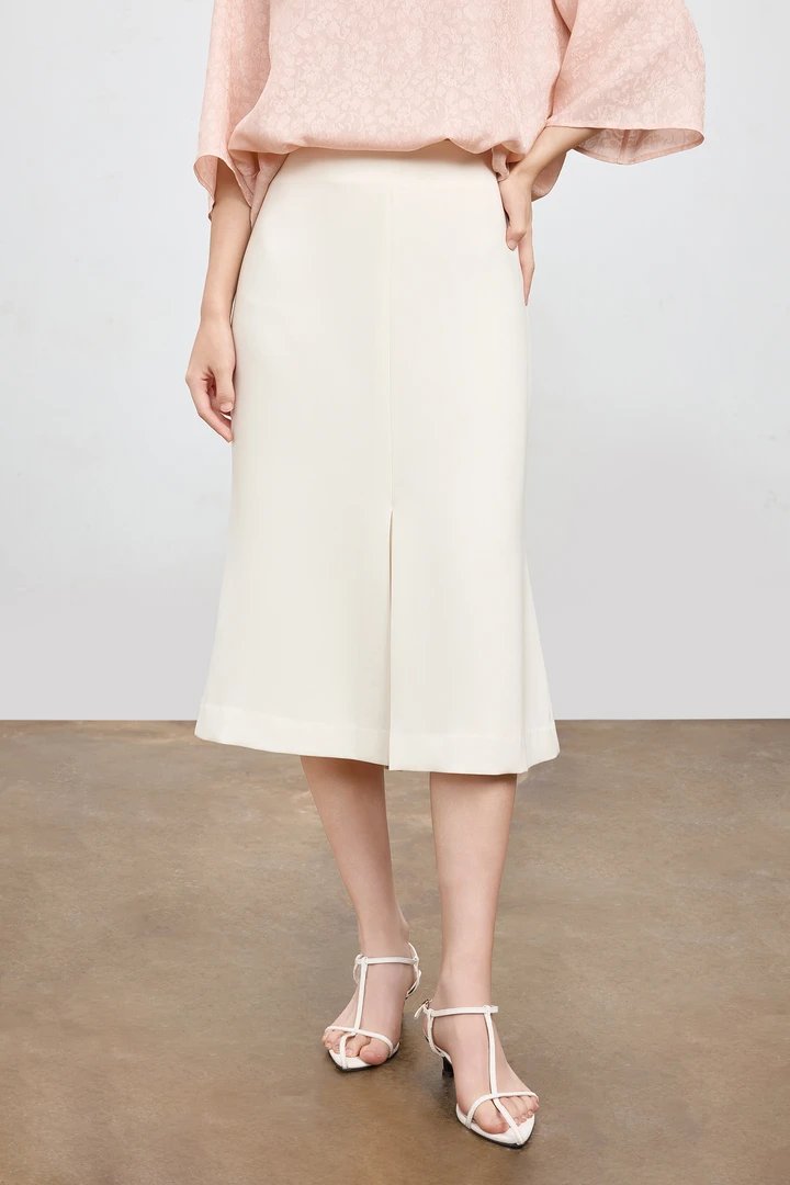 玛氏嘉敏 新品 进口三醋酸优雅通勤鱼尾裙 显瘦半裙 642249