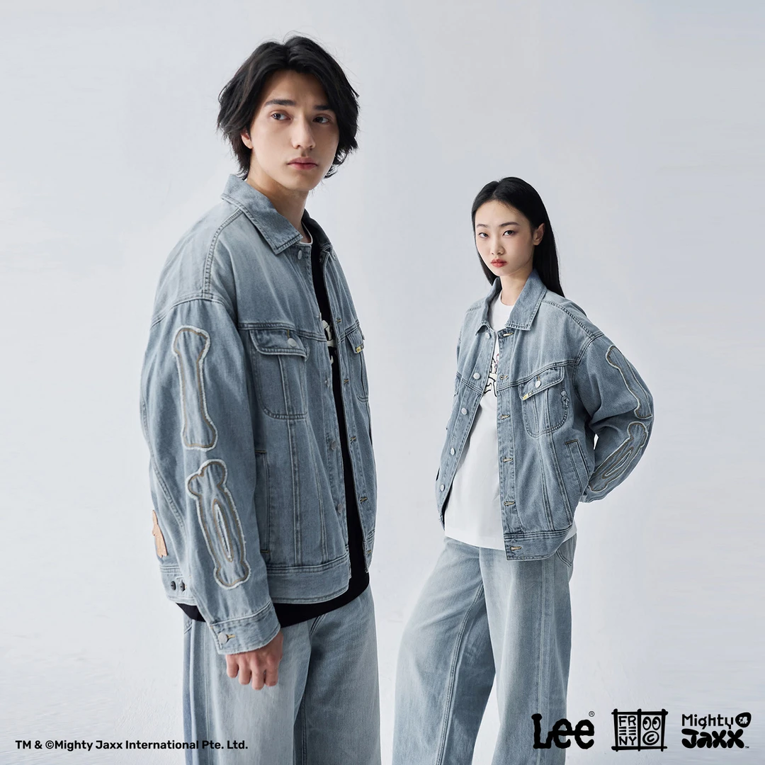 【MIGHTY JAXX联名】Lee商场同款25早秋新舒适版男女同款牛仔外套