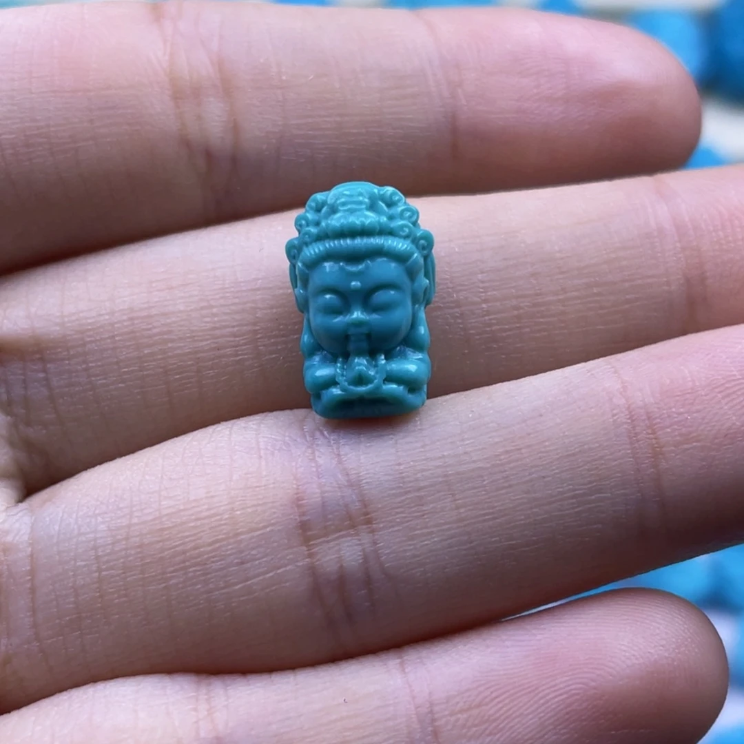 绿松石未镶嵌天然原矿绿松石雕件