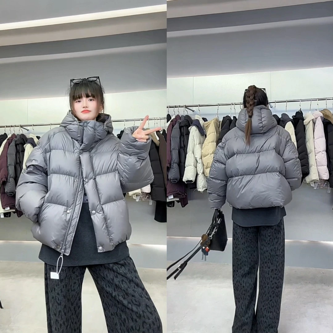 【YL严选】连帽零感压泡芙95绒外套女百搭超好看减龄宽松面包服潮