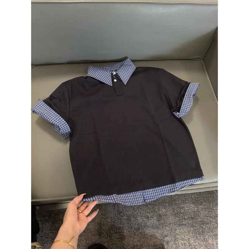 Z121 翻领短袖潮牌夏季t恤韩版修身潮流新款百搭体恤上衣