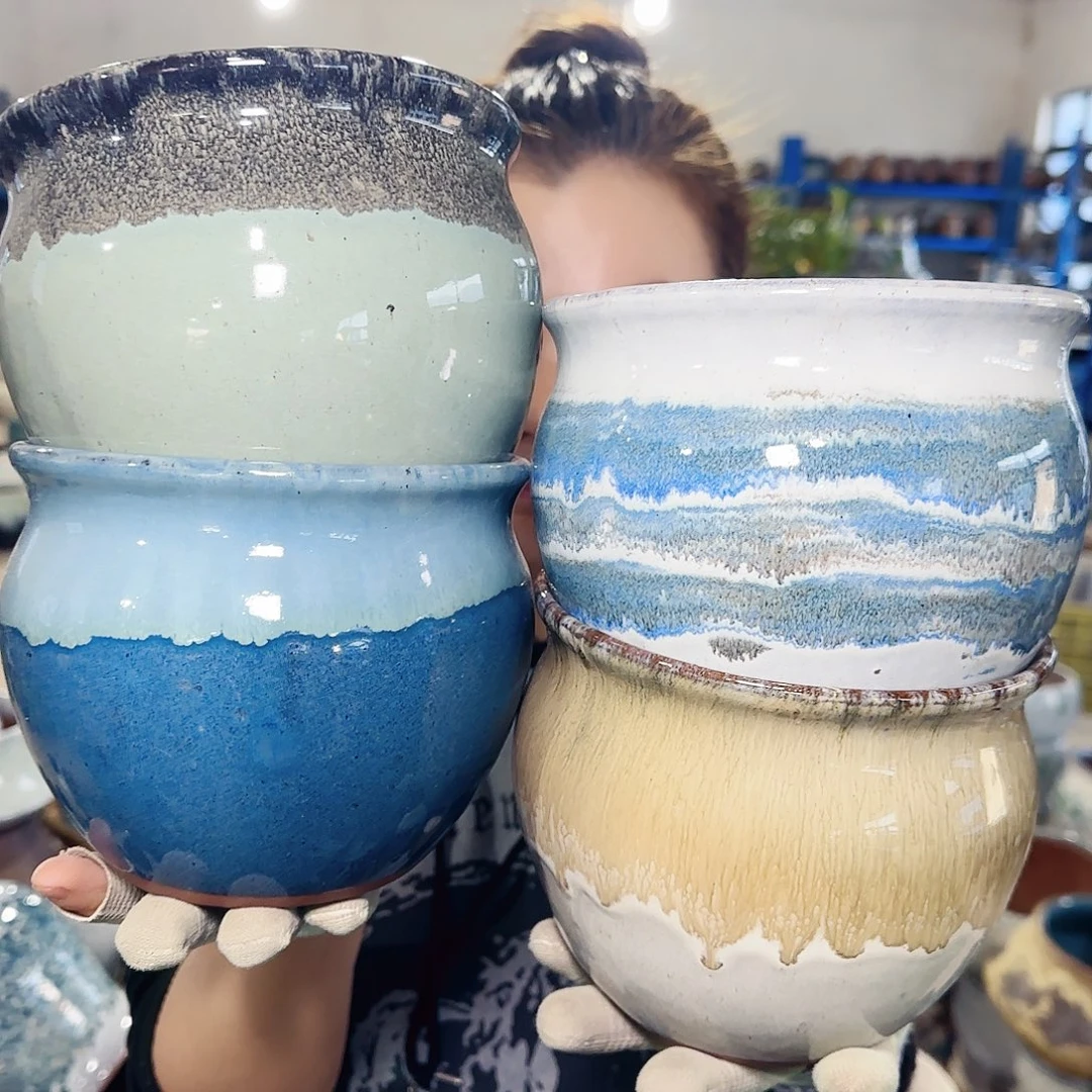 紫砂花盆高13口15