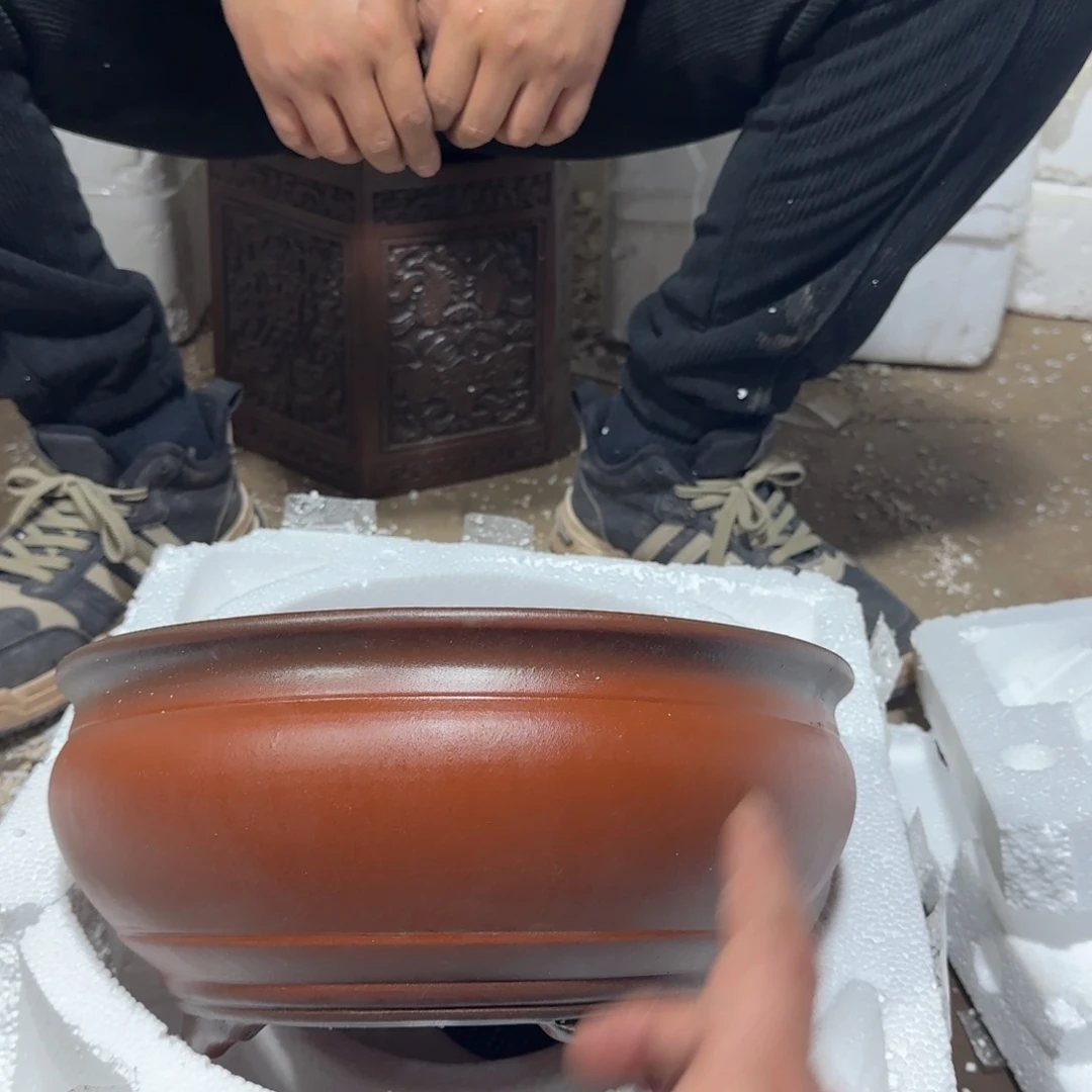 紫砂花盆口径26高度11