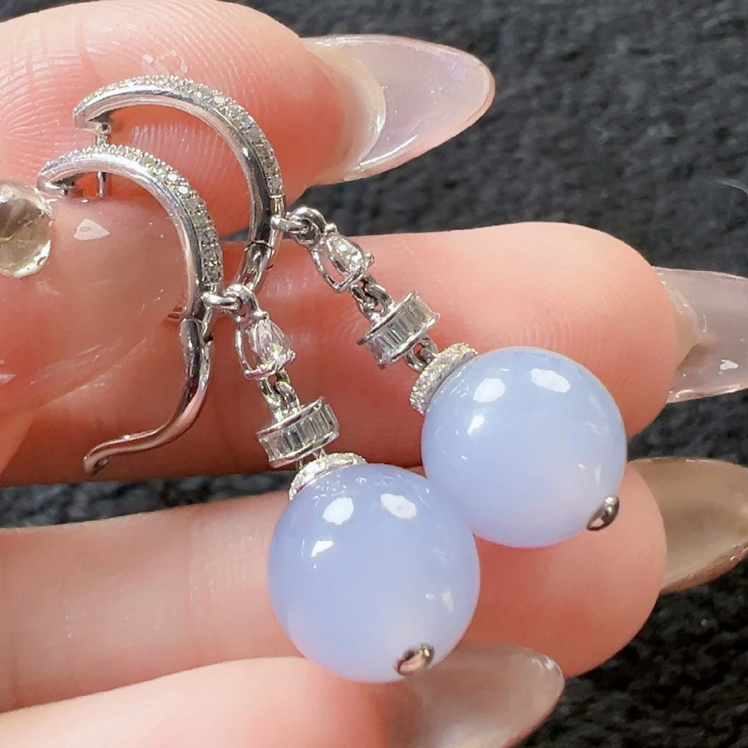 翡翠耳饰18K金镶嵌【新款】签收后24小时鉴赏期