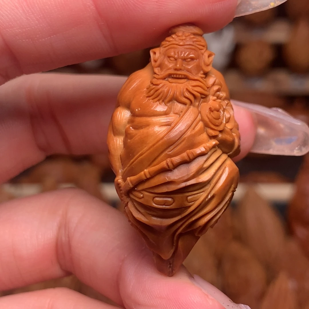 把件橄榄核豆*强招赵公明