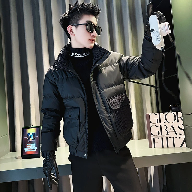 高级感痞帅工装棉衣男冬季潮牌痞帅新款立领棉服时尚休闲短款外套