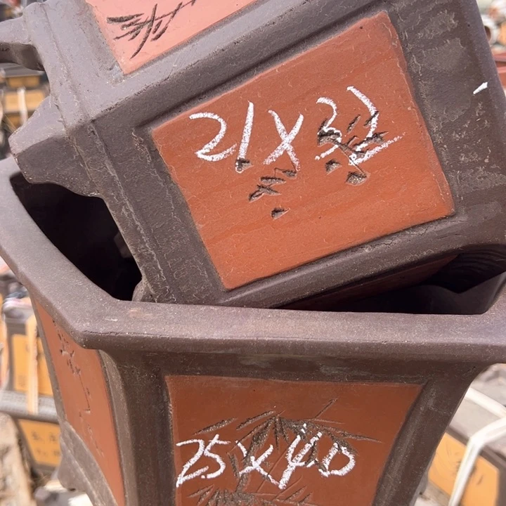 红陶紫砂兰花盆微瑕