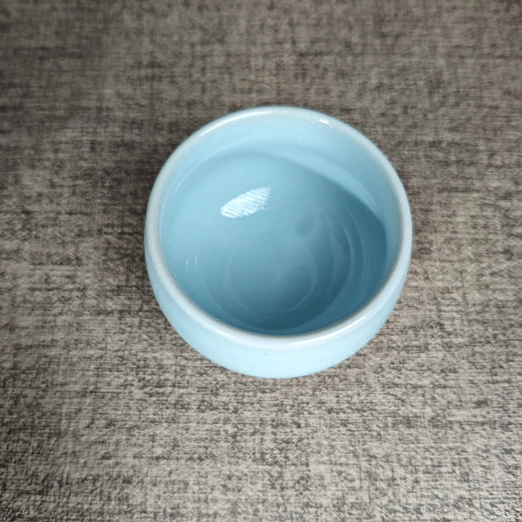 见青坊 原矿汝瓷天青釉玛瑙釉圆融杯主人杯