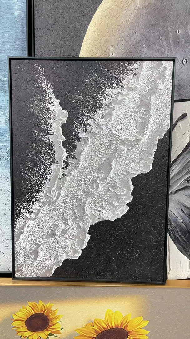 海浪ABCD款肌理板画海浪不凸起抽象海浪现代简约客厅卧室玄关