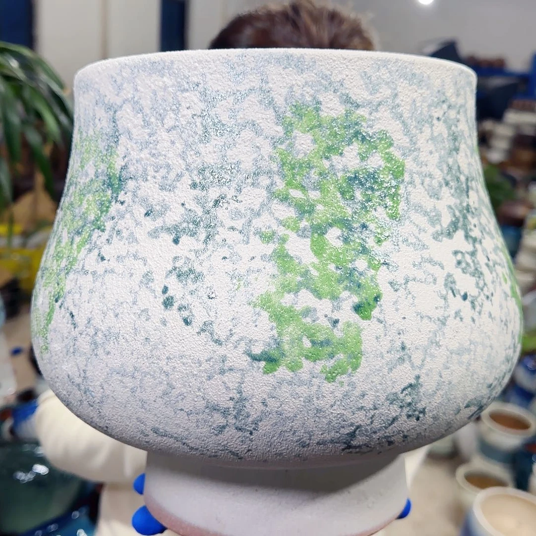 紫砂花盆高25口22