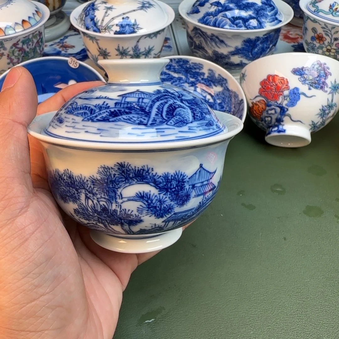 陶纯手工纯手绘茶具321