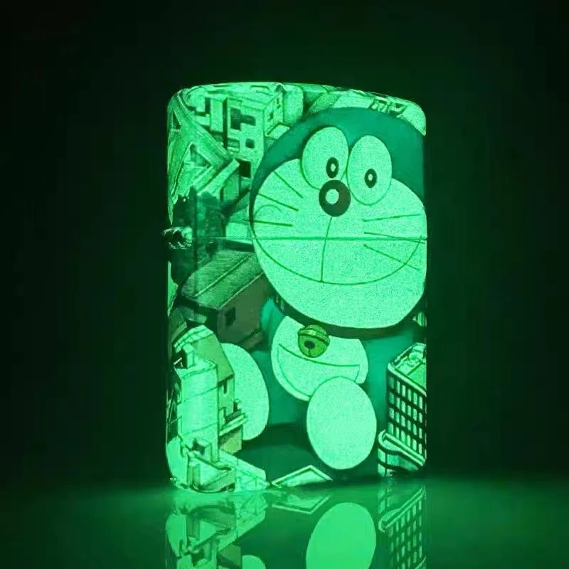 夜光蓝胖子煤油打火机三件套（需自行加油）